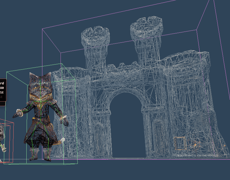 Ingame castle wireframe