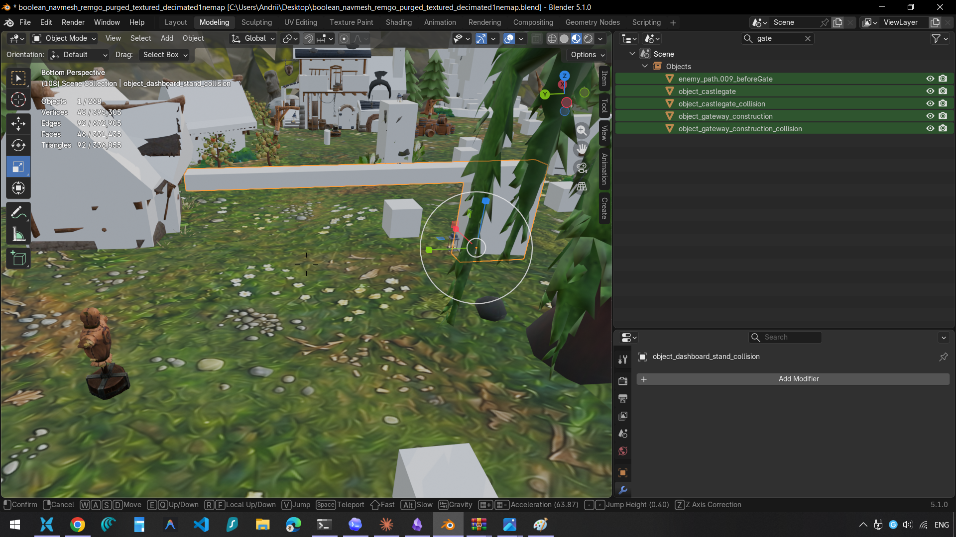 Blender collision meshes