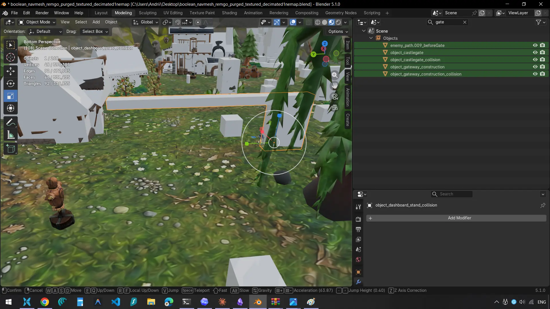 Blender collision meshes