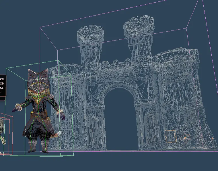 Ingame castle wireframe