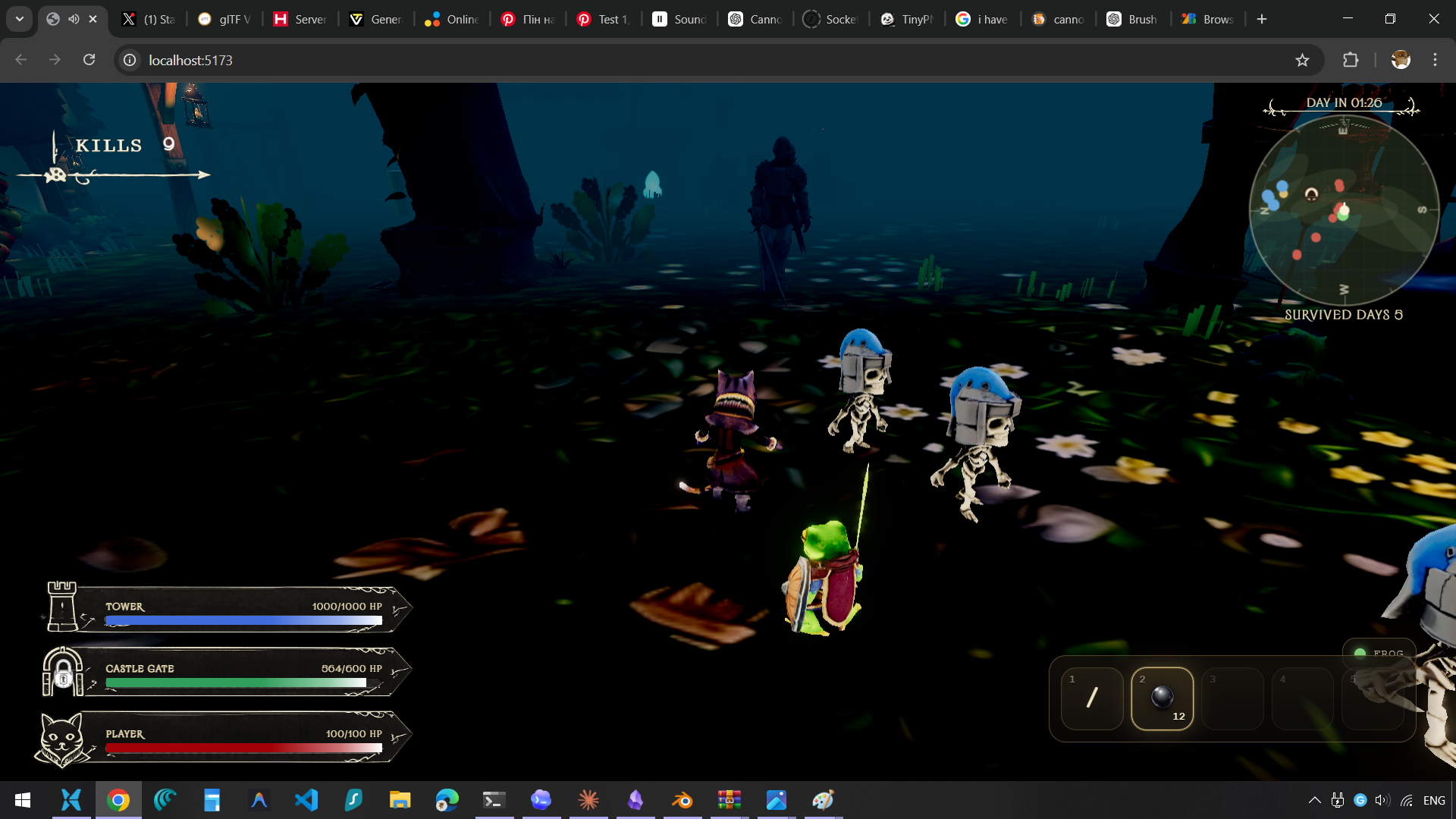 Please tell me why skeletons are white and knights black